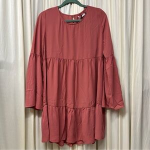 Deep Mauve Pink Swing Shift Dress Large